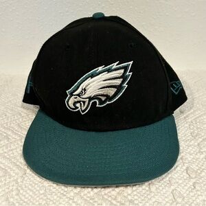 New Era 9FIFTY Philadelphia Eagles Black Midnight Green Adjustable Cap Hat